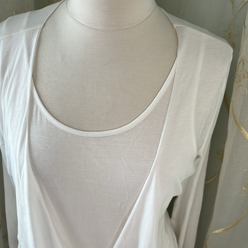 J. Jill Pima 2-Piece Cotton Tank Top and Tie Front Shirt- NEW! - Picture 2 of 6